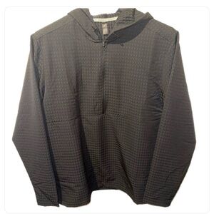 adidas Men's Woven Wind Hoodie Stretch Running 1/2 Zip Jacket Black Large NWT